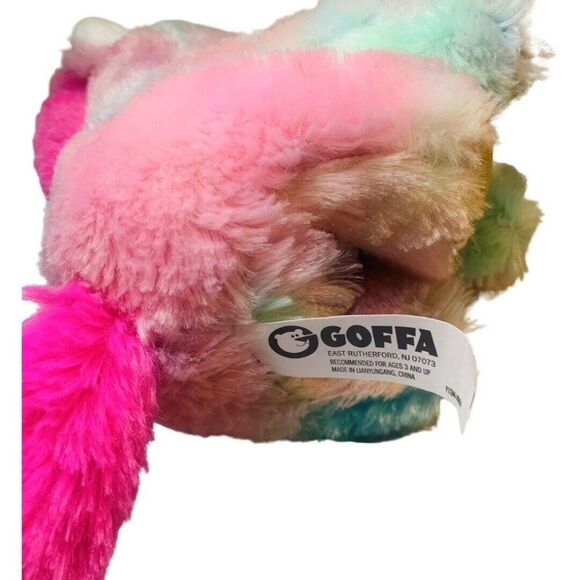 Unicorn Rainbow Pink Mane Tail Plush Goffa Stuffed Animal Toy 8" Soft Lovey - Picture 5 of 5